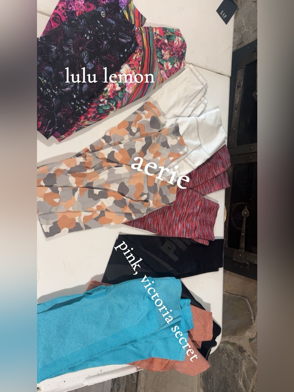 lululemon athletica Multi and Blue Patterned Leggings Lot